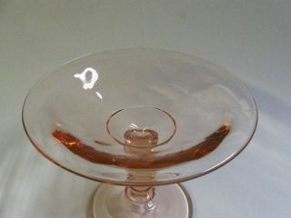 SCARCE 1920s - 30s Heisey “Yeoman” Pink Glass Shallow Jelly Compote,  Exc.  Cond 2