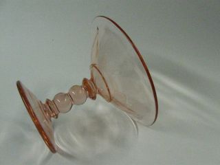SCARCE 1920s - 30s Heisey “Yeoman” Pink Glass Shallow Jelly Compote,  Exc.  Cond 4