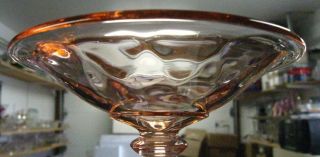 SCARCE 1920s - 30s Heisey “Yeoman” Pink Glass Shallow Jelly Compote,  Exc.  Cond 5