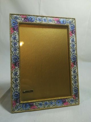 Vintage Styled By Schildkraut Picture Frame Floral Gold Tone