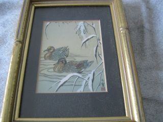 Old Japanese Print Small 3 1/2 " X 5 "