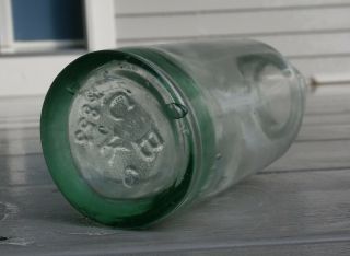 Antique C.  B.  K.  Applied Lip Aqua Fruit Or Pickle Jar