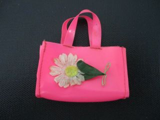 Vtg Barbie: Francie Sun Spots Skipper Beachy - Peachy Pink Tote Bag With Flower