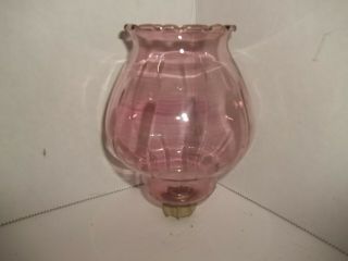 2 HOME INTERIOR HOMCO PINK CELESTE OPTIC GLASS CANDLE VOTIVE CUP HOLDER SCONCES 4
