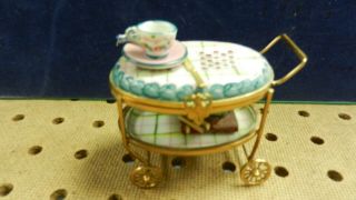 Limoges Trinket Box Tea Cart (france) Limited
