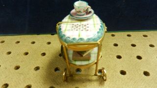 Limoges Trinket Box Tea Cart (France) Limited 6