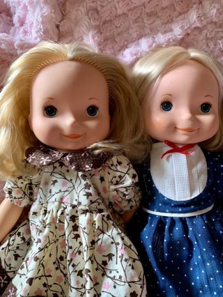 Vintage Pair 1978 1981 Fisher Price My Friend Mandy Dolls 16 " Doll With Dress