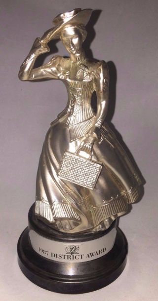 1987 Avon District Achievement Award 3 Sales Volume Mrs.  Albee Pewter Figure