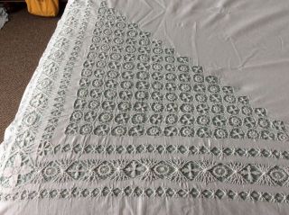 Ornate Drawn Thread Sheet/bed Cover.  Vintage And