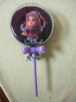Vintage 1968 Kiddle Lollipop Doll In Purple Case