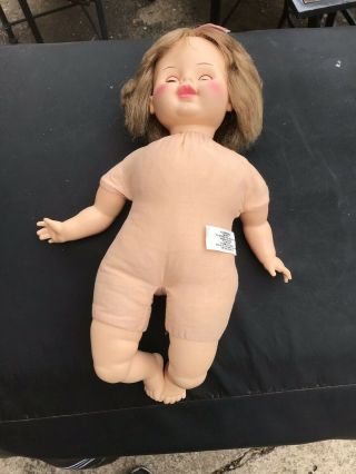 Vintage 17 " Horsman Doll Cloth Body,  Sleepy Eye Eyelashes