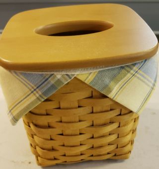 2003 Longaberger Small Kleenex Tissue Basket With Lid