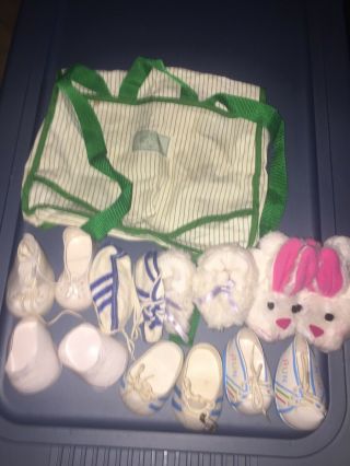 Vintage Cabbage Patch Kids Doll Cloth Bag And Accessories - 1980 