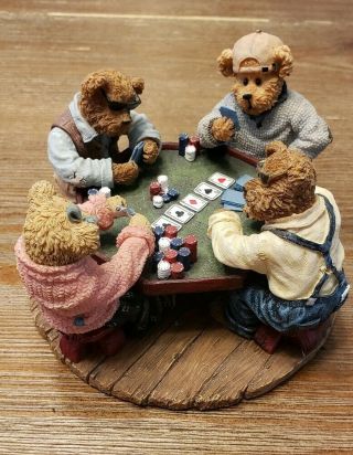 Boyds Bears - " Annie,  Tex,  Jack & Chip Shuffle Up And Deal " 2277965