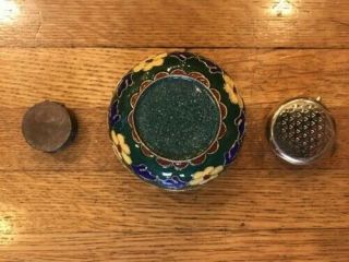Chinese Exquisite Handmade Flower pattern Copper Cloisonne box and 2 Tiny ones 2