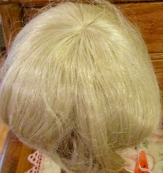 G219 Vintage 12 - 13 " Human Hair Doll Wig For Antique Bisque Doll