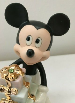 LENOX WALT DISNEY MICKEY ' S GIFT TO YOU AUGUST IVORY CHINA; 24 KARAT GOLD ACCENTS 2