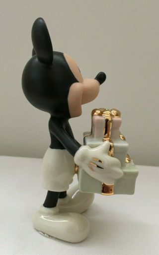 LENOX WALT DISNEY MICKEY ' S GIFT TO YOU AUGUST IVORY CHINA; 24 KARAT GOLD ACCENTS 7