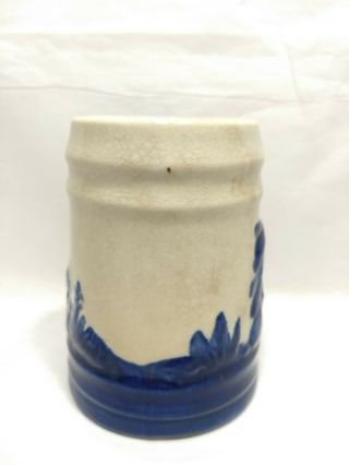 Vintage Sleepy Eye Blue White Pottery Coffee Mug Marked 