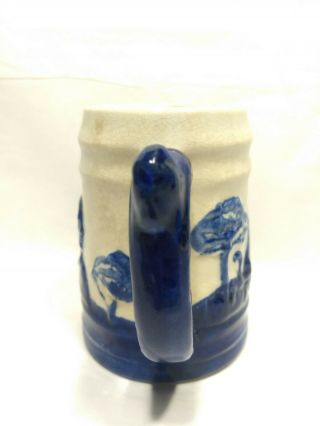 Vintage Sleepy Eye Blue White Pottery Coffee Mug Marked 