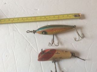 Two Antique Wooden Fishing Lures - Tackle Box Find