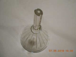 Vtg Antique Mooney Airvent Apothecary Pharmacy Ribbed Glass Funnel 4 Oz