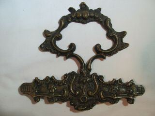 Antique Decorative Bronze Tapestry Bell Pull Hanger Hardware,  6 " X 5 - 1/2 "