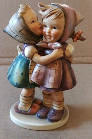 1948 " Telling Her Secret " Goebel Hummel Figurine 196/0 Euc