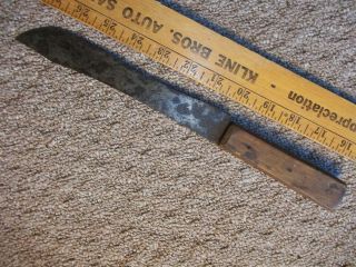Antique 19th C Butcher Knife Marked Civil War Fur Trade Era Bowie Forged Carbon
