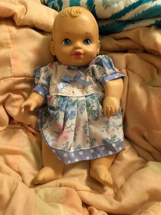 Vintage Lauer Toys Water Babies 9 " Baby Dolls Blond Set Of 2 1991