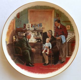 Norman Rockwell " The Annual Visit " Gorham 10 1/2 " Collector Plate - 1980 11337