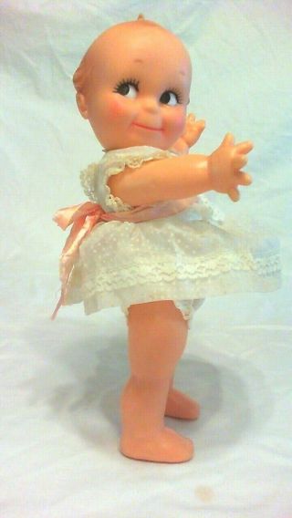 Vintage 1960s Jointed Kewpie Doll 11 - 1/2 ",  White Dress,  " 20 Cameo Jkl " Stamp