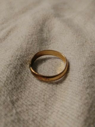 Old Antique Vintage 10k Gold Filled Gf Wedding Band Ring