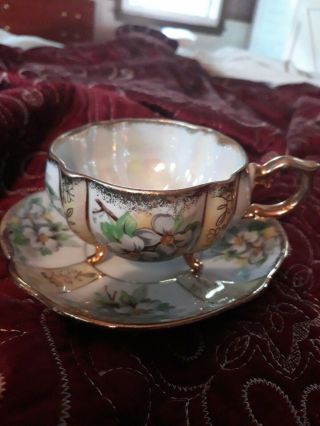 Gold Trim China Tea Cup And Saucer (unbranded)