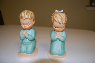 Goebel Vintage Little Boy And Girl Praying Figurines - 1957