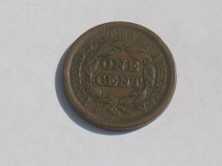 1847 Us Large One Cent Braided Hair Liberty Copper Antique Penny Old Coin Usa
