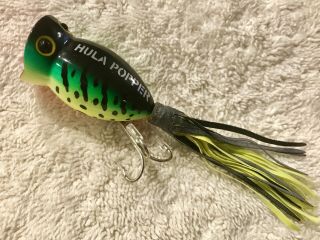 Fishing Lure Fred Arbogast 1/4 Oz Hula Popper Fire Plug Fire Tiger Tackle Bait