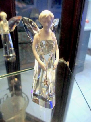 Swarovski Swan Signed Crystal And Porcelain Alina Angel Figurine