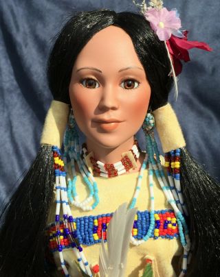 Vintage Native American Bride Doll Morning Song Judy Belle Danbury 1993