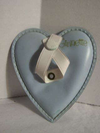 Vintage Vogue Ginnette Doll Blue Padded Heart Baby Bottle Holder G60 - 1