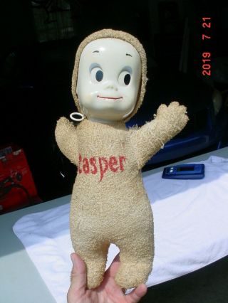 Vintage Casper The Friendly Ghost Talking Pull String Doll Mattel