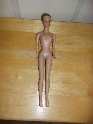 Brunette Ponytail Barbie Doll Vintage Number No.  3 Mattel Nude No.  4