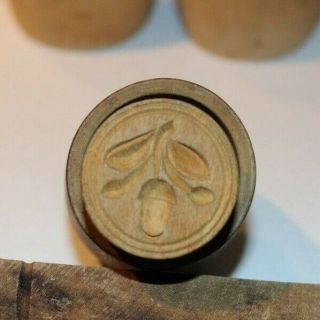 Old Butter Mold Or Stamp Acorn 1 " Dia.