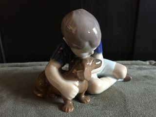 Vintage Bing and Grondahl (B&G) Figurine 1951 ' Boy with Dog ' by I.  P.  Irminger 8