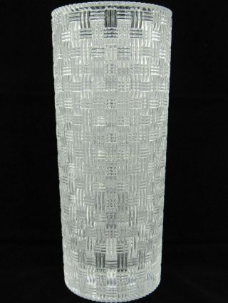 Tiffany & Co.  Woven Basket Weave Crystal Vase Made In Germany