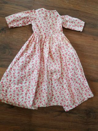 14 " Long Homemade Pink Floral Dress Vintage Style