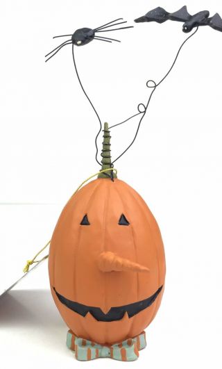 Williraye Studio Halloween Folk Art Pumpkin Figurine Mr.  Halloween Ww6056 1999