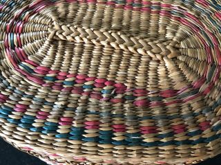 vintage sweetgrass woven basket with lid 3