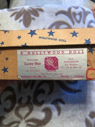 Vintage 1944 Hollywood Doll In Lucky Star Series Scorpio 3