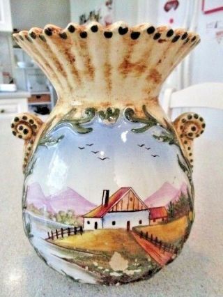 Grand vase (MADE IN BELGIUM) Belgique Countryside Scene 7